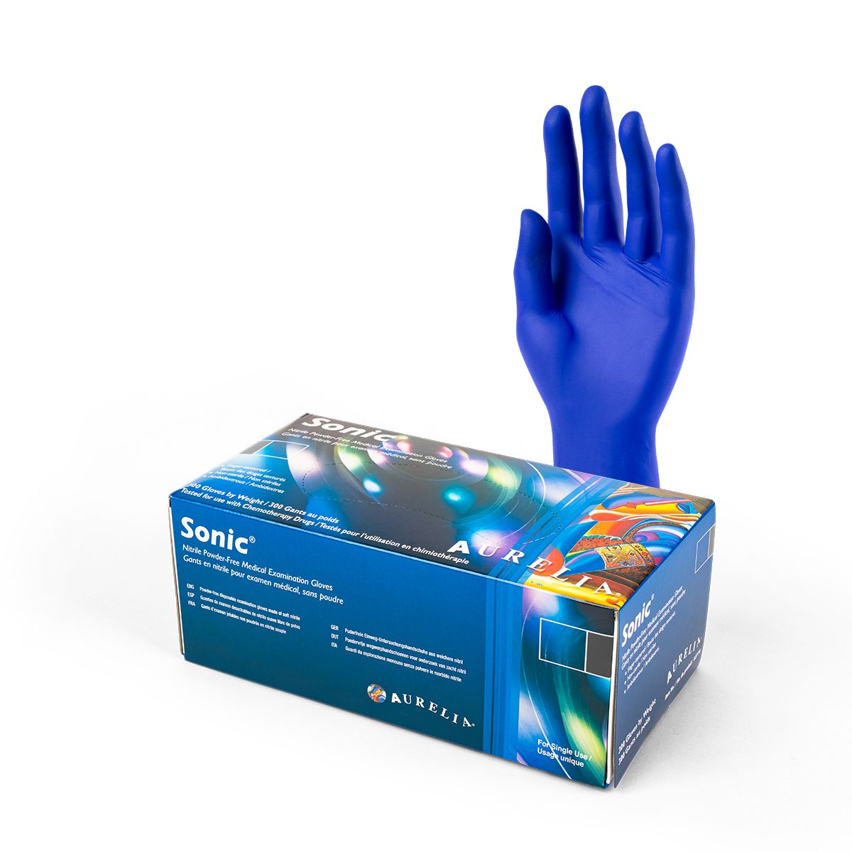 Gants d'examen en nitrile Aurelia Sonic – boîte de 300