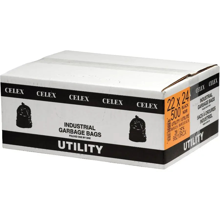 Black garbage bag 22 in x 24 in – box of 500