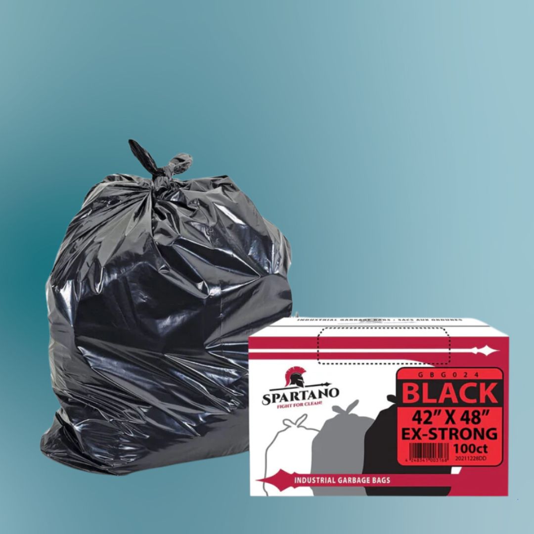 Black garbage bag 42 in x 48 in – box of 100